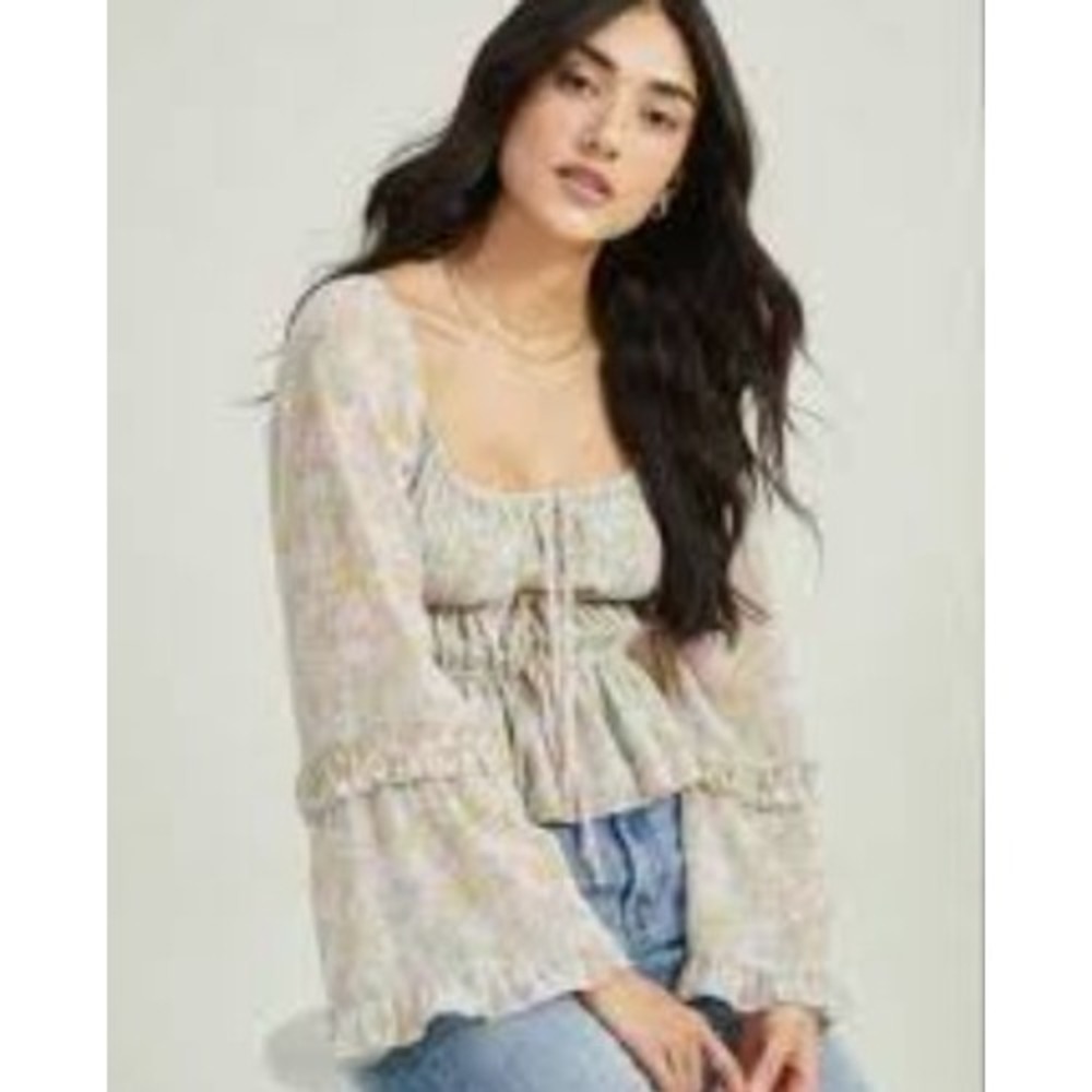 Altar'd State Floral Blouse